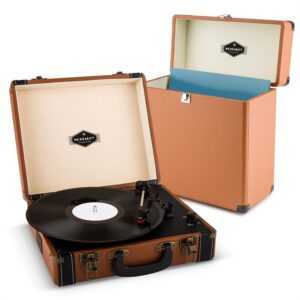 Auna Jerry Lee Record Collector Set brown | retro gramofon | kufřík na gramofonové desky