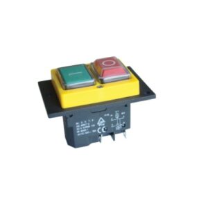 Přístrojový tlačítkový spínač TRACON SSTM-02 230V/12A IP54 žlutá