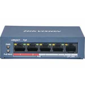 Switch Hikvision DS-3E0105P-E/M(B) 4x 100TX PoE + 1x 100TX uplink 35W Super PoE